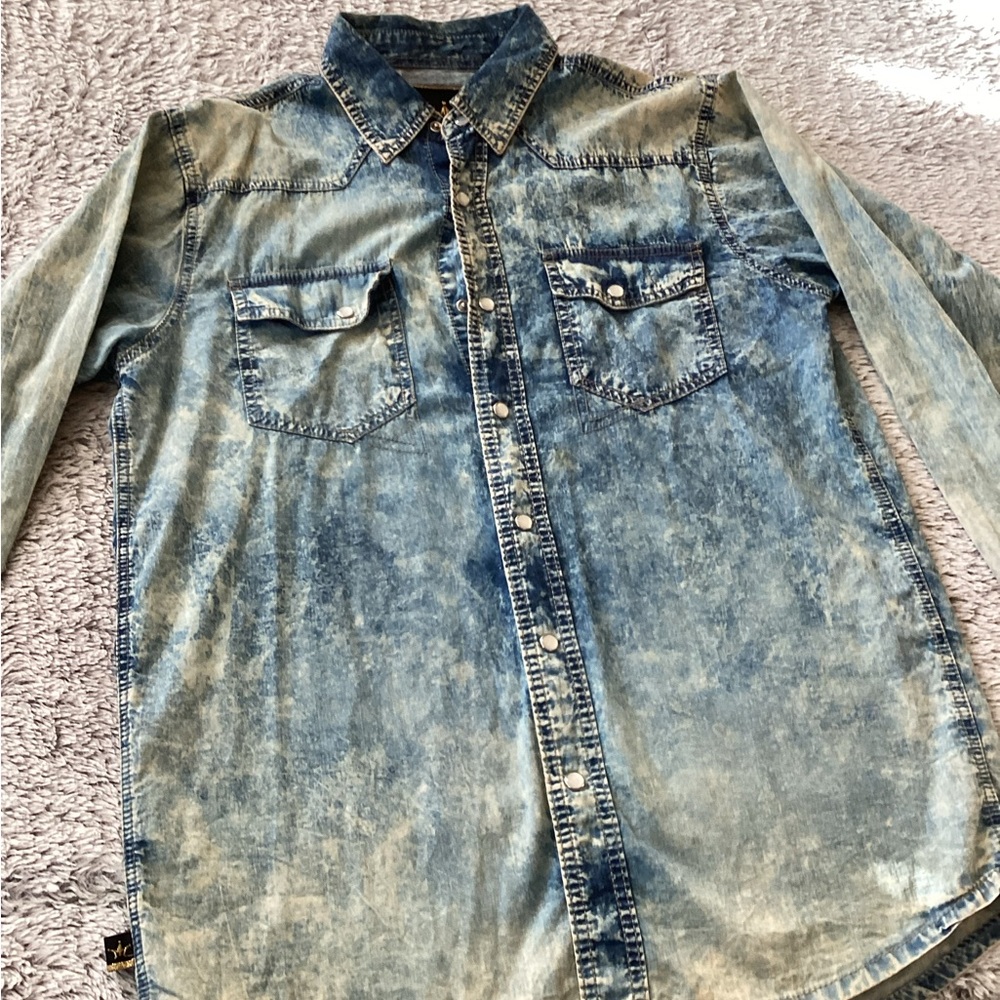 Denim Button-Up Shirt